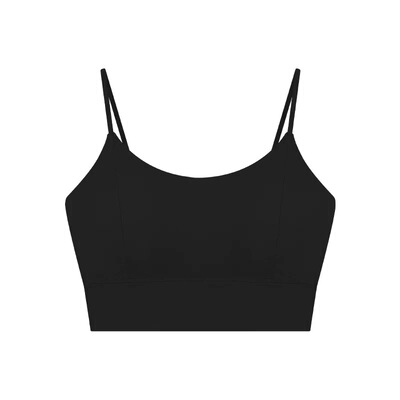 黑色冰丝交叉美背小吊带背心