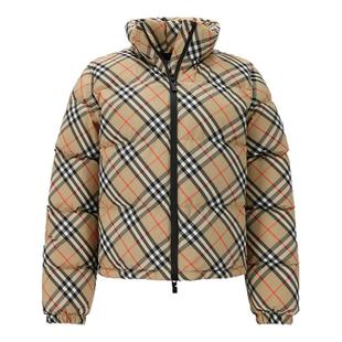 BURBERRY 女士短款鹅绒隐藏式连帽拉链羽绒服外套 81102491