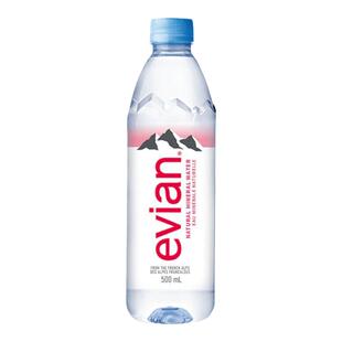 法国进口evian/依云矿泉水330ml/500ml*24瓶/整箱天然碱性饮用水