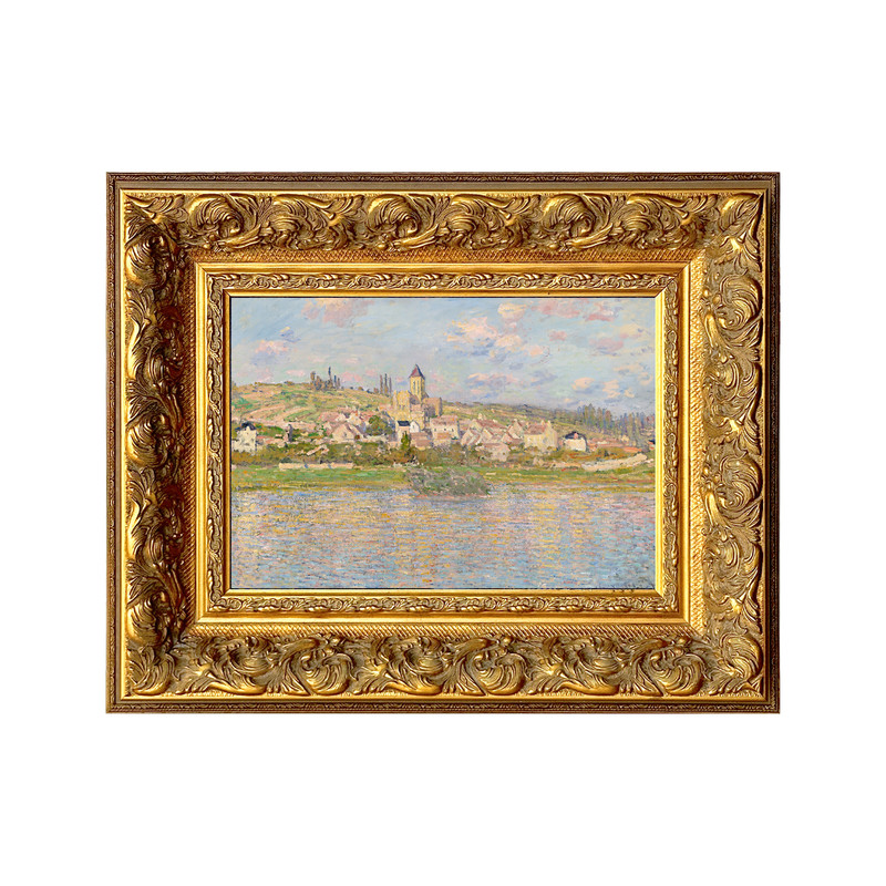 可可的画廊莫奈风景古典油画复刻复古鎏金实木外框客厅餐厅装饰画