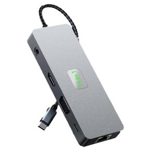 千兆网卡typec拓展坞usbc转HD高清4K60Hz笔记本3.0hub11合1扩展坞