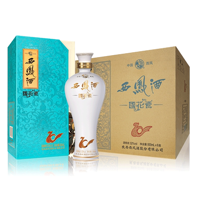 西凤酒国花瓷10年纪念版凤香型