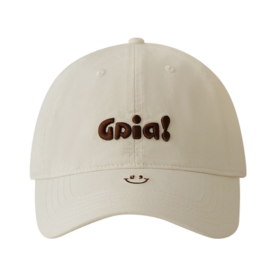 Himade立体刺绣字母笑脸棒球帽子