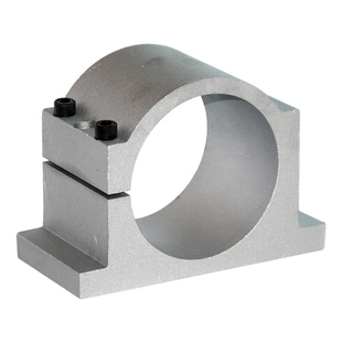 雕刻机主轴电机抱座80直径65电主轴抱箍夹具100可调固定座125包邮