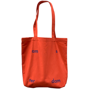 小语同款韩国unfold小众红色字母包简约ins纯棉帆布袋学生单肩包