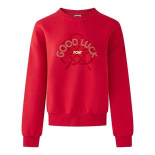 PONY波尼1972女子运动卫衣中国结印花简约保暖舒适宽松251W2GS41