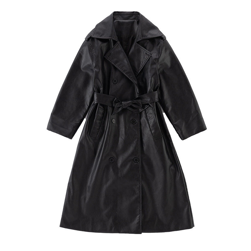 【现货】女童复古皮衣外套秋冬款