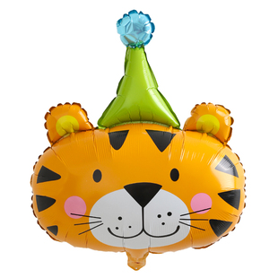 动物气球装饰生日装饰场景布置铝膜卡通飘空女孩男童儿童无毒六一