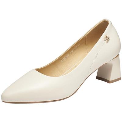 红蜻蜓休闲百搭轻便真皮女单鞋