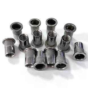 304不锈钢平头竖纹拉铆螺母通孔精密帽铆接定制 M3M4M5M6M8M10M12