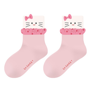 儿童袜子男女童2026春秋新品透气纯棉袜可爱中筒袜宝宝棉秋冬袜子