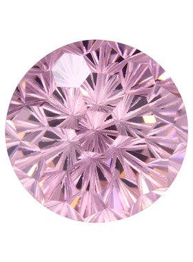 粉红锆烟花切圆形尖底裸石 高碳钻裸钻美甲耳钉配钻梧州合成宝石