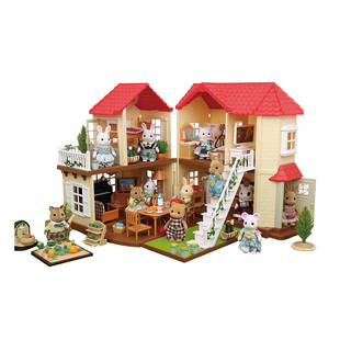 灯光别墅儿童过家家玩具娃屋微缩仿真房间厨房家具3岁4女生日礼物