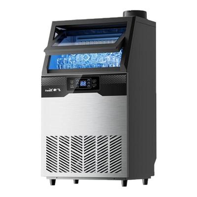 新飞制冰机商用大容量奶茶店大型55/75/100kg小型全自动方冰块机