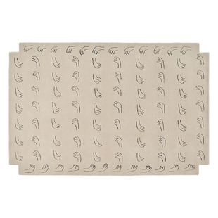 魔法之手手工枪刺地毯设计感轻奢手工羊毛地毯大宅客厅卧室地垫