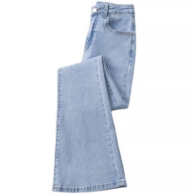 微喇牛仔裤女弹力高腰显瘦马蹄裤