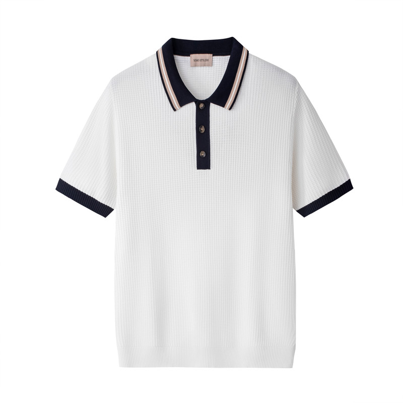 【天然木浆】2026新款Cleanfit男士华夫格短袖T恤老钱风Polo衫