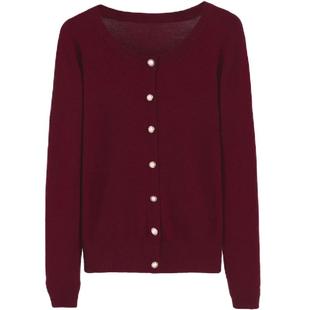 不起球针织开衫女小款外搭穿毛线短款空调上衣春秋季黑色毛衫外套