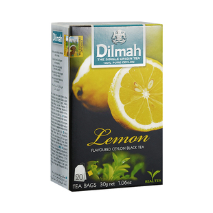 Dilmah迪尔玛F柠檬红茶茶包20袋泡茶 锡兰红茶水果茶包 果茶茶包