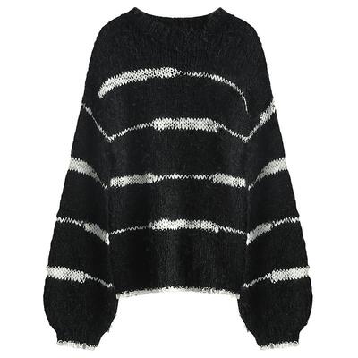 COCOBELLA粗针条纹针织衫