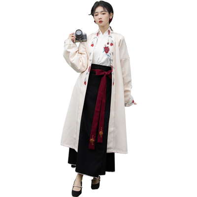 宋制汉服改良汉元素旋裙通勤日常