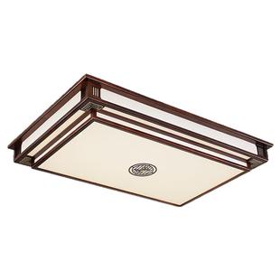 新中式吸顶灯实木大气新款2025中国风茶室长方形套餐客厅灯大灯