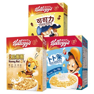 儿童谷物圈泡牛奶早餐麦片