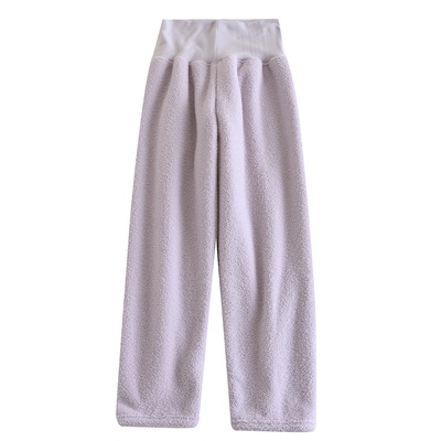 高腰暖宫法兰绒女士睡裤