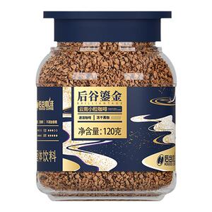 后谷鎏金冻干咖啡罐装速溶咖啡蓝罐美式原味拿铁健身燃黑咖啡120g