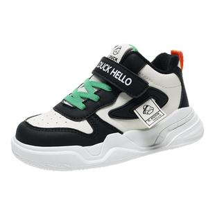 小黄鸭男童二棉鞋2025新款冬季加绒鞋子4男孩5高帮6儿童运动鞋7岁