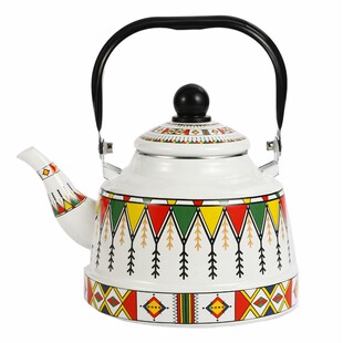 搪瓷烧水壶珐琅瓷家用凉水壶电磁炉燃气用时尚大麦穗印花加厚茶壶