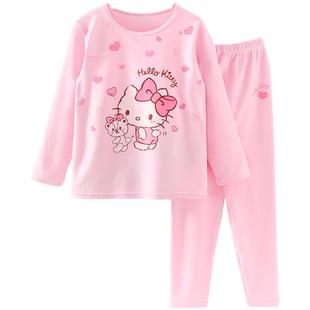 女童内衣套装纯棉儿童秋衣套装秋冬全棉秋衣秋裤家居服睡衣裤秋装