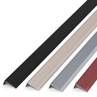 铝合金L型衣柜收边条木地板金属7字型压边条门压条门槛条直角线条