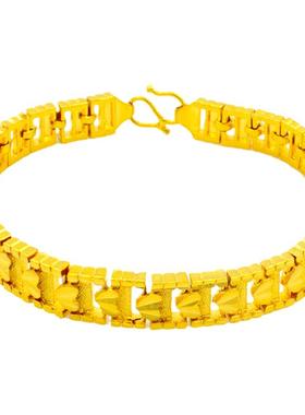 创缘镀金手链韩版女生霸气镀沙金