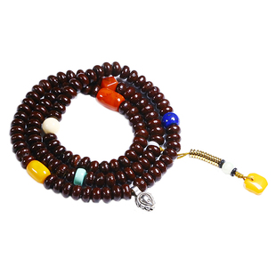 紫金钵盂菩提子佛珠108颗手串男藏式文玩配饰金碗精品佛珠链精品