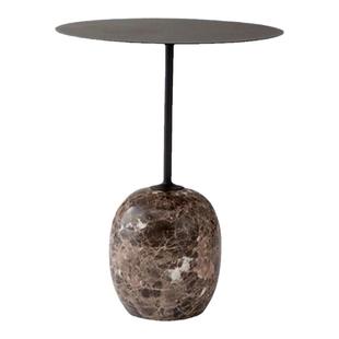 设计师现代创意阳台边几简约沙发咖啡茶几天然大理石圆形客厅角几