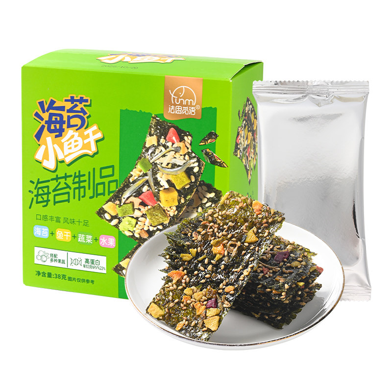 法思觅语小鱼干海苔夹心脆