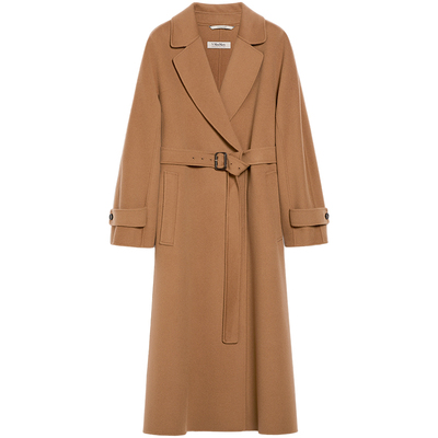 【臻选礼遇】MaxMara 秋冬女装绵羊毛系带大衣9016104306