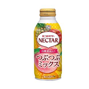 日本进口不二家NECTAR白桃果肉混合饮料20%果汁含量网红饮品380ml