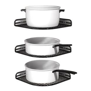 厨房免打孔转角置物架壁挂式墙角分层放锅架子多功能拐角三角锅架