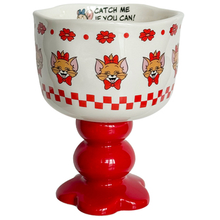 猫和老鼠马克杯陶瓷高脚杯家用儿童可爱早餐杯女情侣水杯伴手礼