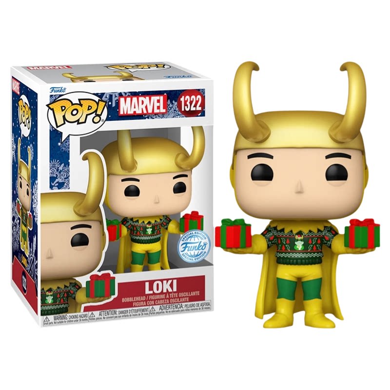 Funko漫威Pop公仔洛基圣诞装公仔