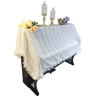 田园钢琴布盖布蕾丝高档电钢琴罩半罩防尘罩全罩荷叶花边公主琴