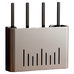 壁挂式路由器收纳盒金属简约现代家用无线wifi机顶盒收纳架