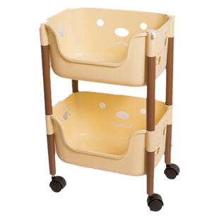 宿舍小推车装零食的置物架可爱高颜值多层带轮可移动桌边收纳架子