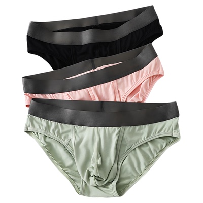 竹纤维男士三角内裤透气