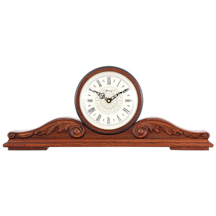 枫叶钟表高端创意家用复古台钟实木报时座钟客厅简约装饰时钟摆件