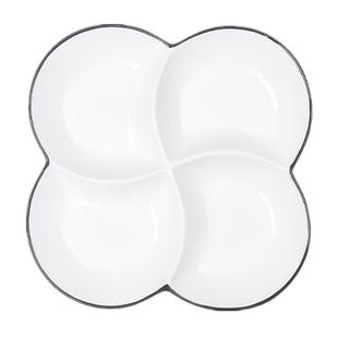 餐盘分格减肥脂定量大人家用陶瓷日式一人食三格饭盘子分隔早餐具