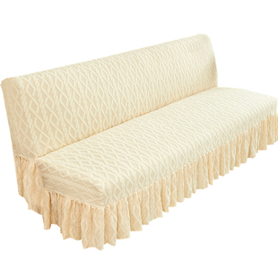 高级无扶手沙发套罩全包万能弹力通用2025盖布折叠沙发床直排三人