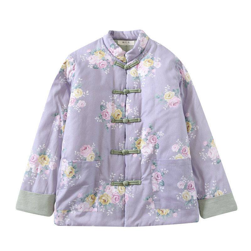 冬装新中式盘扣保暖女士棉服